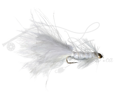 Tungsten Beadhead Woolly Bugger White - Trcikflies.ca