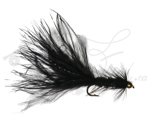 Beadhead Woolly Bugger Black - Trickflies.ca