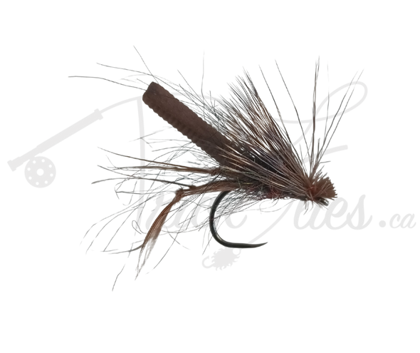 Elk Hair Caddis Foam Body Brown  - Trickflies.ca
