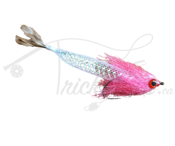 Mylar Hair Minnow Pink - Trickflies.ca