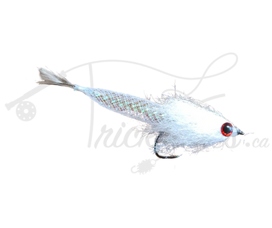 Mylar Hair Minnow White - Trickflies.ca
