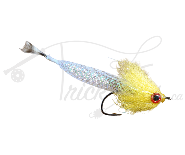 Mylar Hair Minnow Yellow - Trickflies.ca