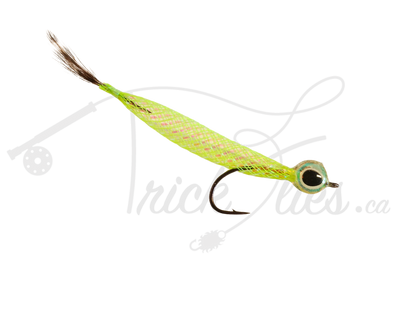 Mylar Minnow Yellow/Green - Trickflies.ca