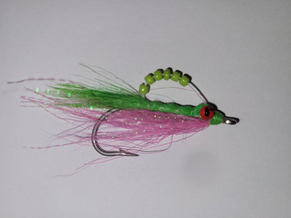 Rattle Clouser Minnow Chartreuse/Pink - Trickflies.ca