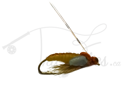 Realistic Caddis Pupa Yellow - Trickflies.ca