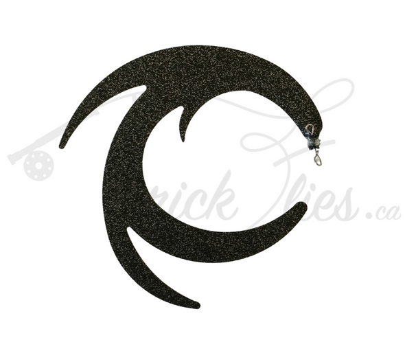 Wiggle Tail Replacement Tails Large Black - Trickflies.ca