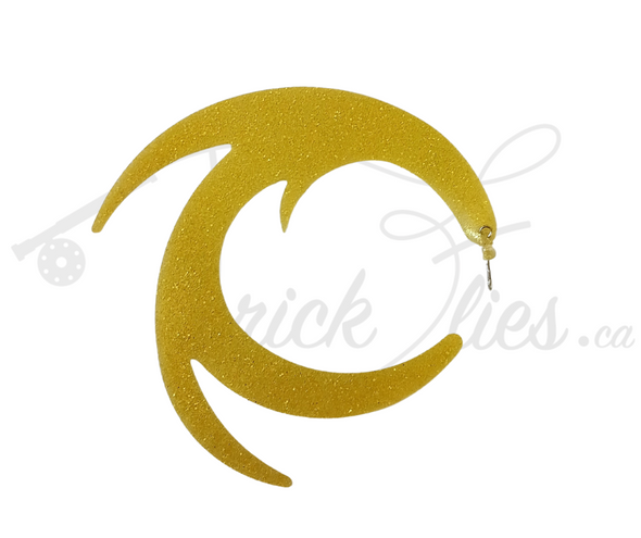 Wiggle Tail Replacement Tails Large Gold - Trickflies.ca