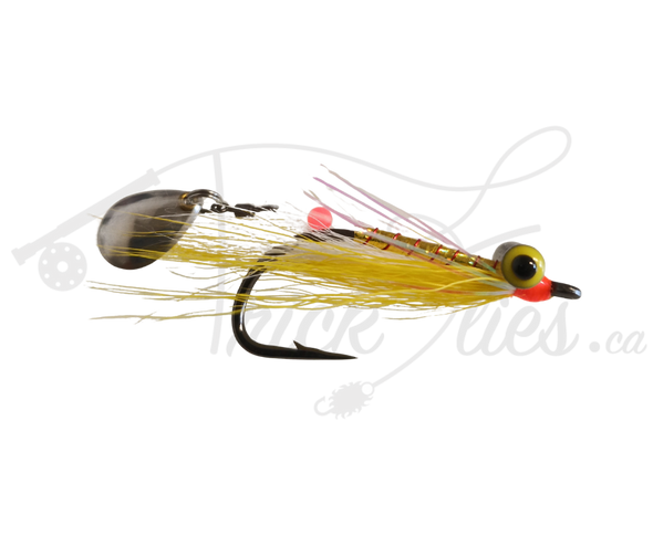 Spoon Clouser Yellow/White - Trickflies.ca