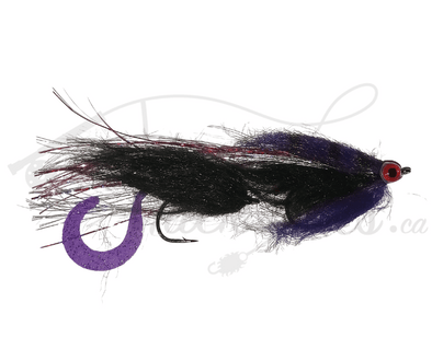 Wiggle Tail Purple/Black - Trickflies.ca