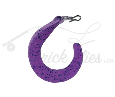 Wiggle Tail Replacement Tails Purple - Trickflies.ca