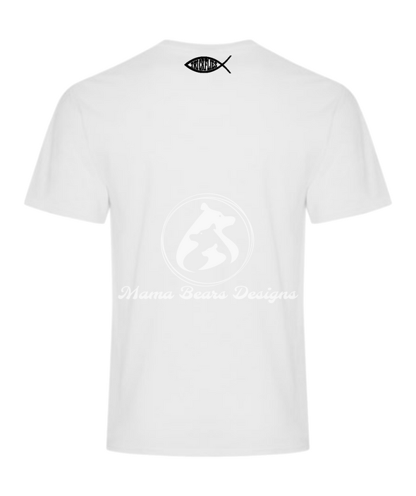 Trickflies.ca Fish T-Shirt White Men's Back - Trickflies.ca