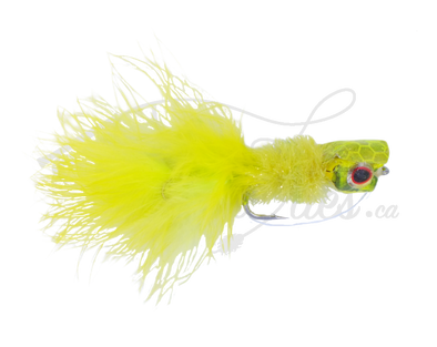 Howitzer Articulated Baitfish Popper Yellow/Chartreuse - Trickflies