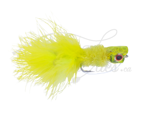Howitzer Articulated Baitfish Popper Yellow/Chartreuse - Trickflies