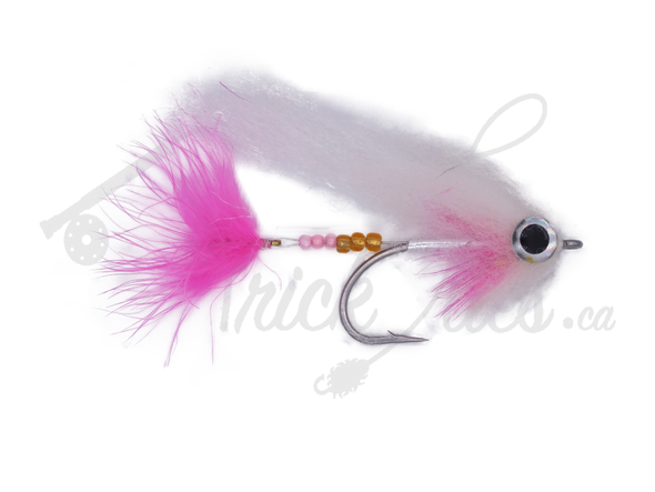 Wiggle Tail Bunny White/Pink - Trickflies.ca